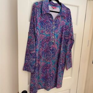 Lilly Pulitzer Pink and Blue Floral Dress